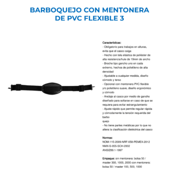 Barboquejo Con Mentonera De PVC Flexible 3